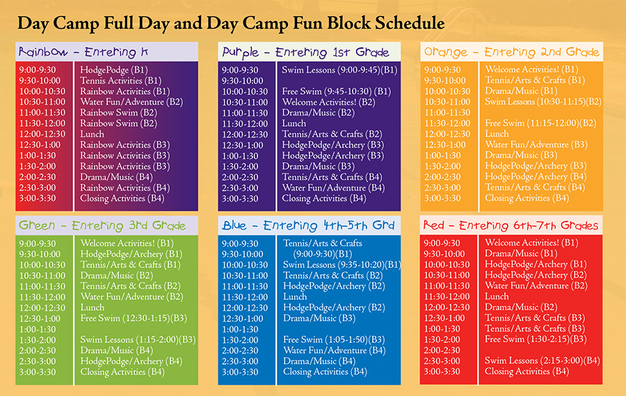 Camp Schedules Denver Summer Camps Colorado Academy